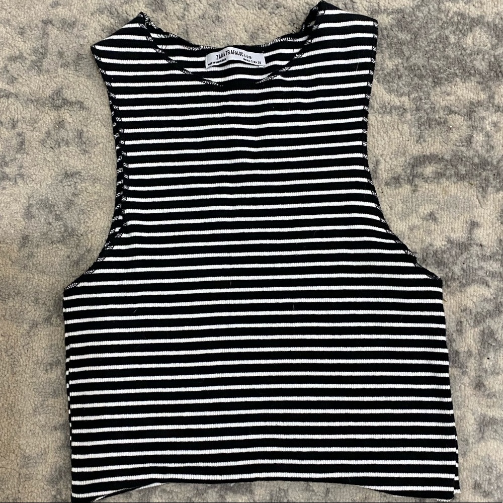 Zara stripped Crop top